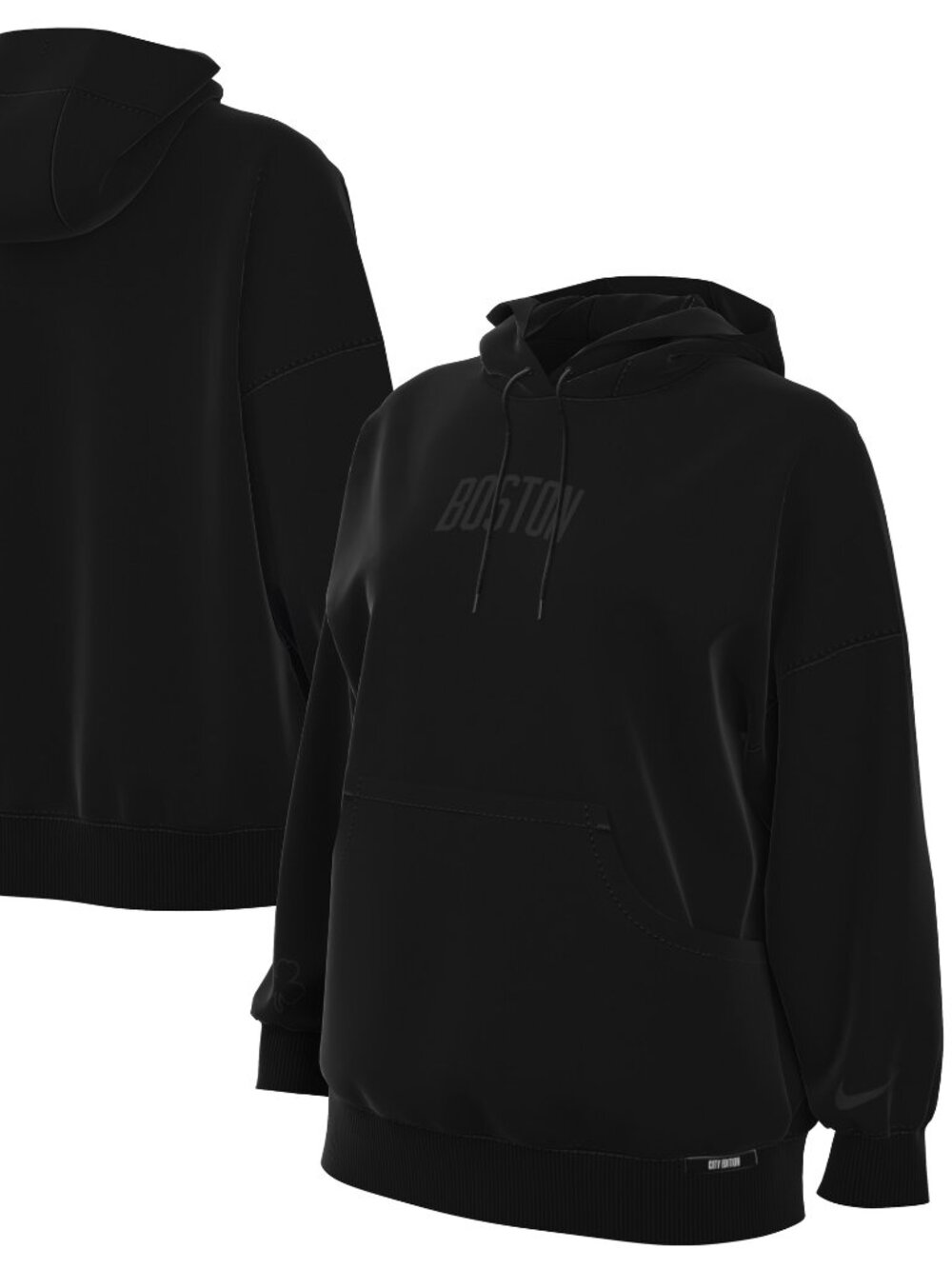 Women's Nike Black Boston Celtics 2025/26 City EditionRemix PremiumFleece Hoodie